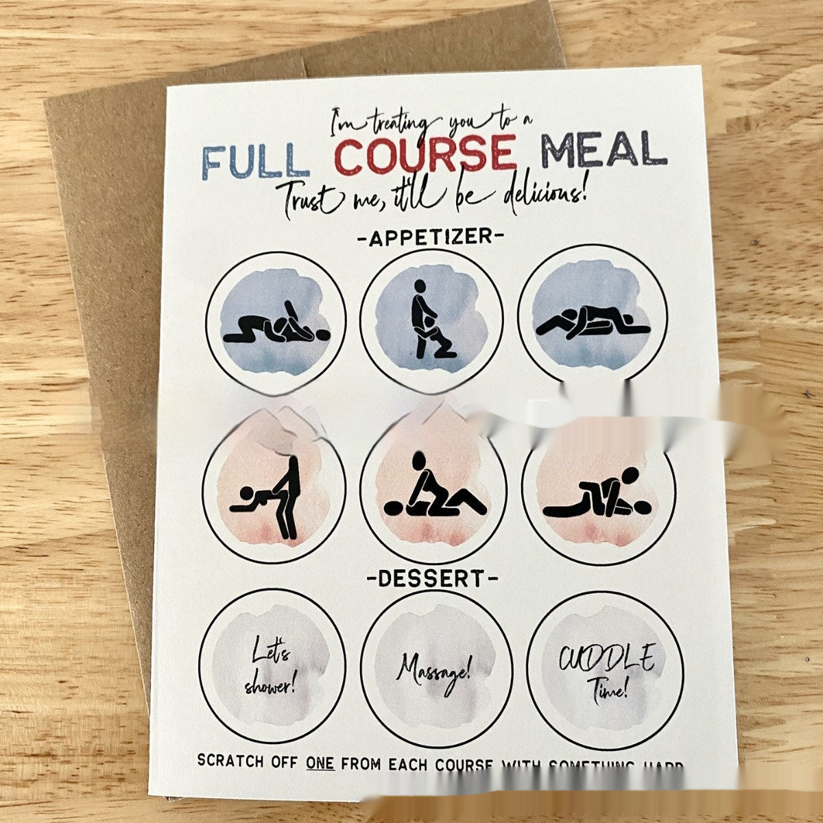 Scratch Card Couple Love Posture Commemorative Gift